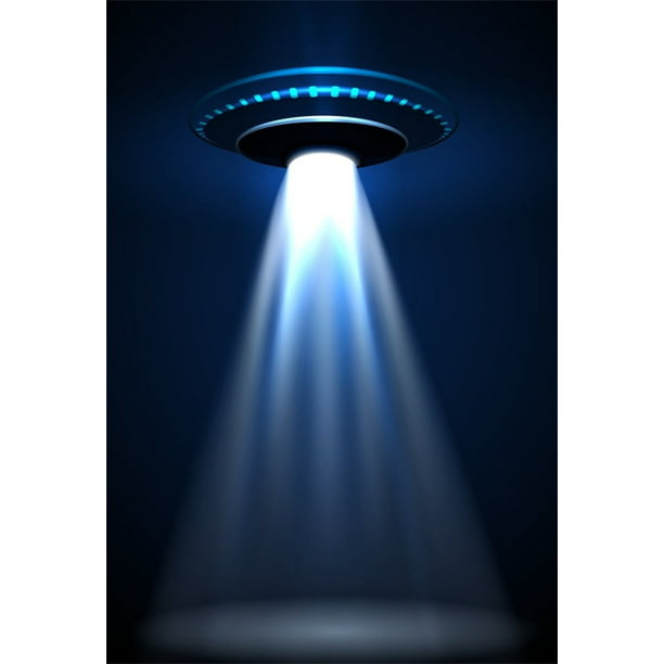 CSFOTO 5x3ft Area 51 Backdrop Flying Saucer UFO Alien Theme Birthday Background for Photography Alien Backdrop Boys Room Decor Boys Kids Birthday Party Photo Background